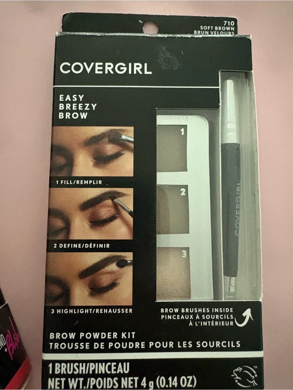 Covergirl eye brow kit and L.A. Girl Soft Matte Cream Blush in Rose Pink bundle